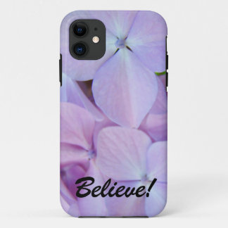 Believe! iPhone case Pink Purple Hydrangea Flowers