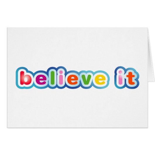 Believe It (Colored) Cards (Front Horizontal)