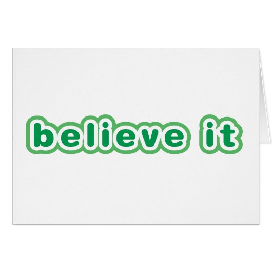 Believe It (Green) Cards (Front Horizontal)
