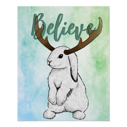 Believe Jackalope Poster