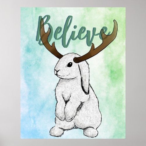 Believe Jackalope Poster