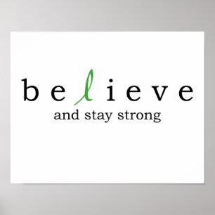 Believe Kidney Cancer Poster