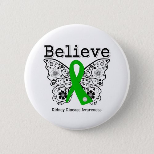 Believe Kidney Disease Awareness Button