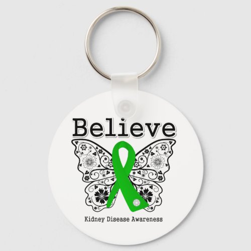 Believe Kidney Disease Awareness Keychain