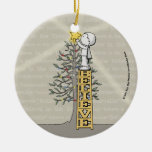 Believe Ladder -Christmas Tree Ceramic Ornament