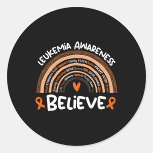 Believe Leukemia Awareness Month Leukemia 1 Classic Round Sticker
