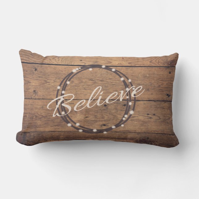 Believe Lumbar Pillow (Front)