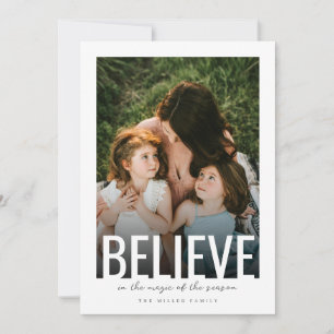 Believe Magic Holiday Photo Card