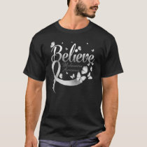 Believe Melanoma Awareness Butterfly T-Shirt