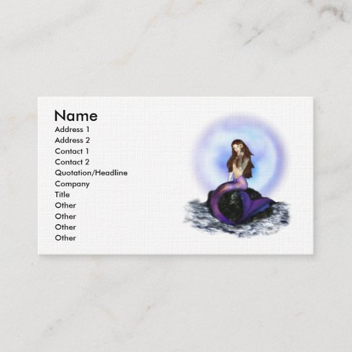 Customizable Believe Mermaid Business Card