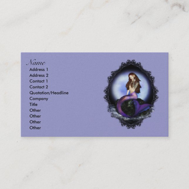 Believe Mermaid Business Card (Front)