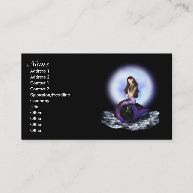 Believe Mermaid Business Cards 2 (Front)