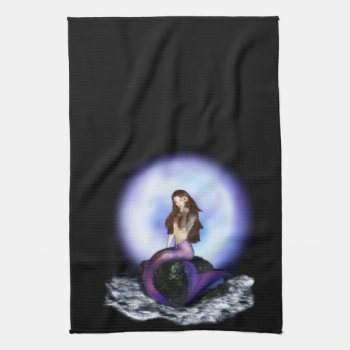 Believe Mermaid Kitchen Towel by MoonArtandDesigns at Zazzle
