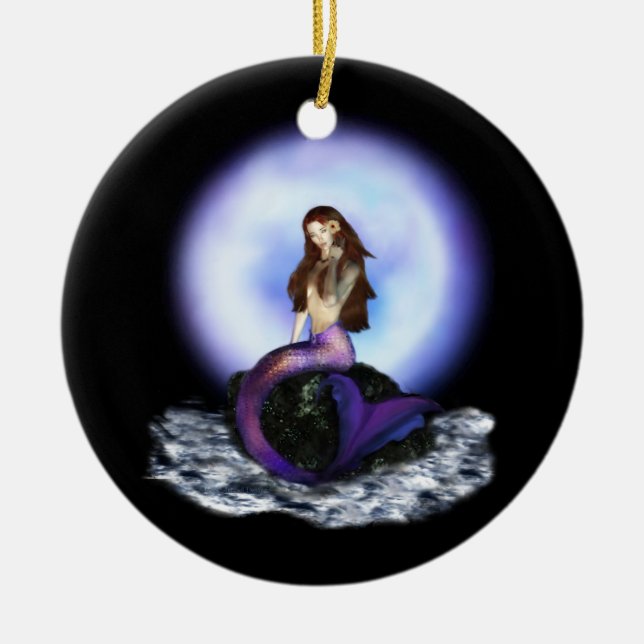Believe Mermaid Ornament (Front)