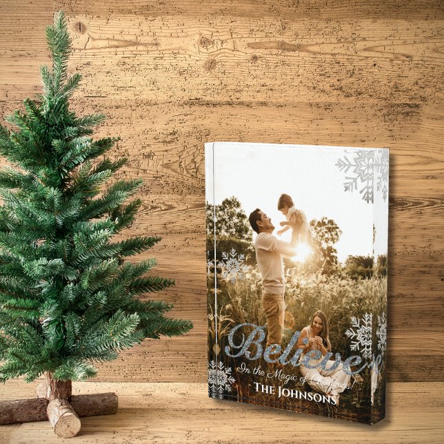 Believe | Modern Print All Over Christmas Photo Block (Creator Uploaded)