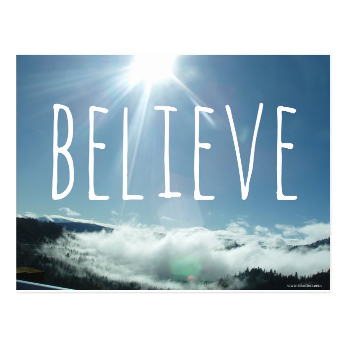 Believe Motivational Saying Post Card