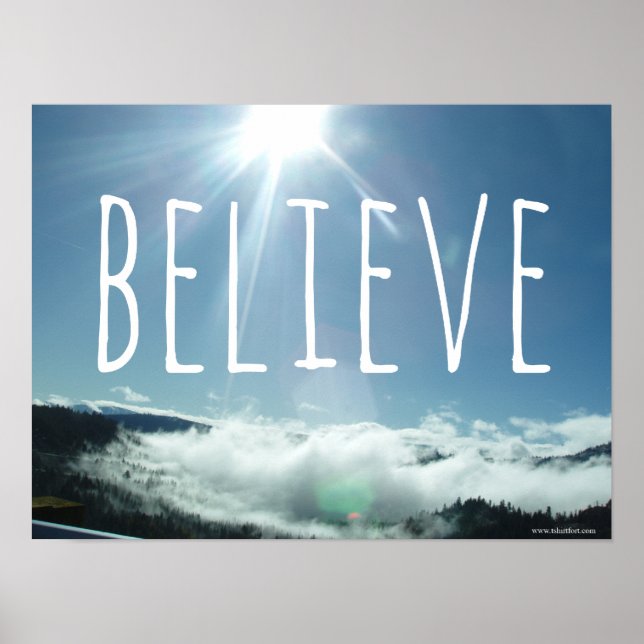 Believe Motivational Saying Poster (Front)