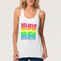 Believe Neon Rainbow Tank Top