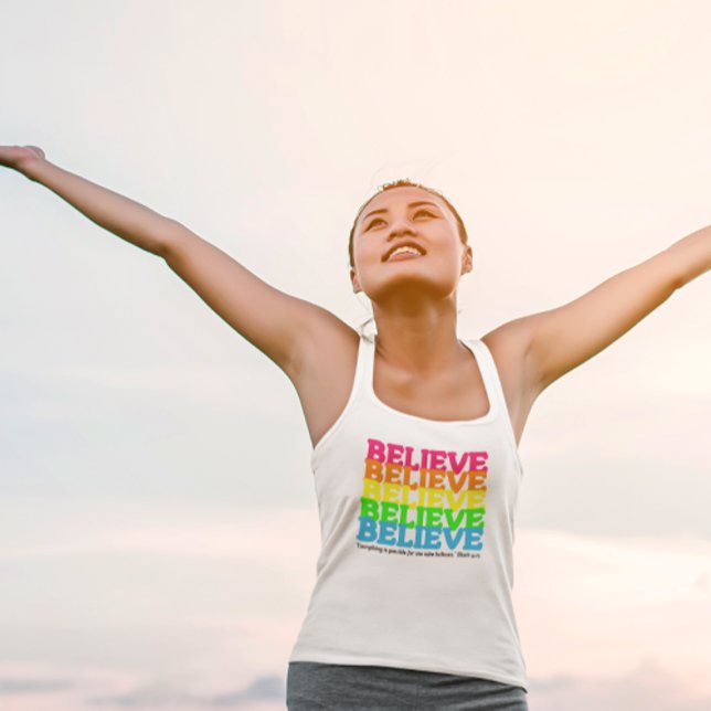Believe Neon Rainbow Tank Top (Creator Uploaded)