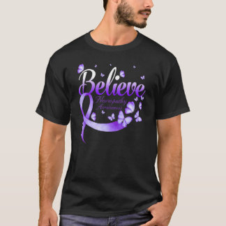 Believe Neuropathy Awareness Butterfly T-Shirt