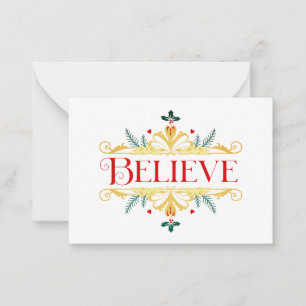 Believe Note Card