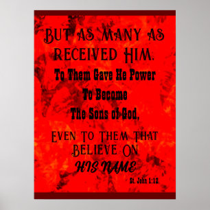 "Believe On His Name" Poster