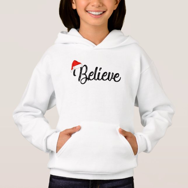 Believe on Santa Claus - christmas hoodie (Front)