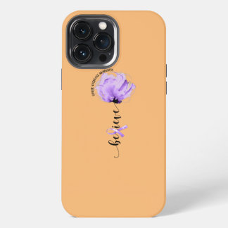 Believe Opioid Overdose Awareness Purple Ribbon iPhone 13 Pro Max Case