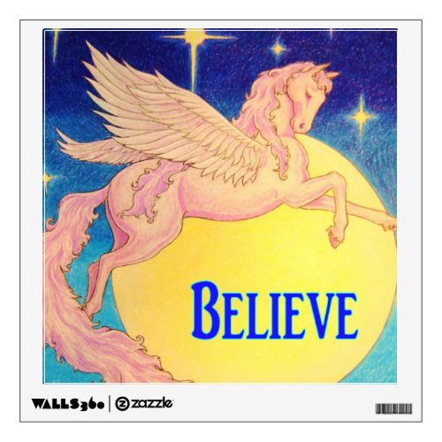 Believe Pegasus Wall Sticker