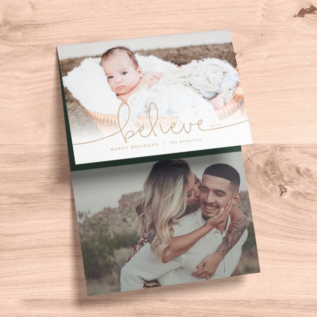 Believe Photo Tri-Fold Holiday Card (Creator Uploaded)