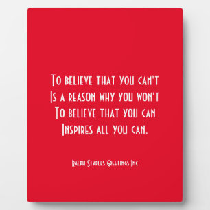 Believe Plaque