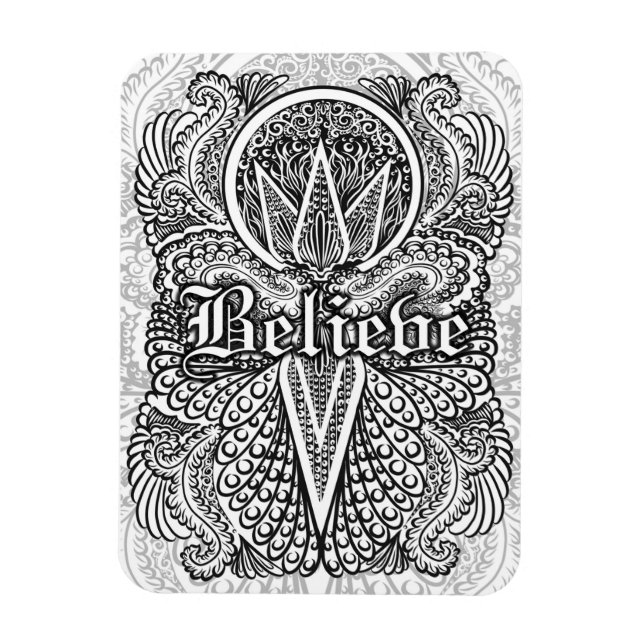 Believe - Positive Statement Quote Magnet (Vertical)