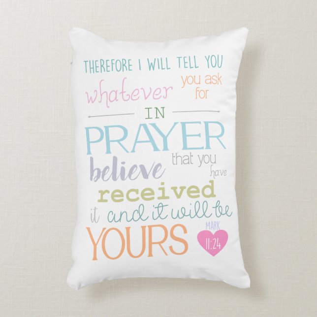 believe prayer mark 11-24 accent pillow (Front(Vertical))
