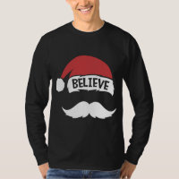 Believe Quote Santa Hat Mustache Family Reunion Ch
