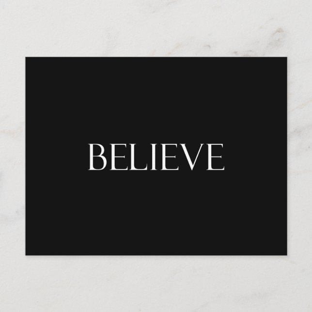Believe Quotes Inspirational Faith Quote Postcard (Front)