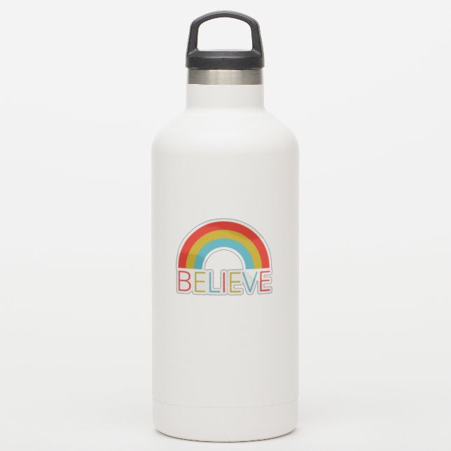 Believe Rainbow Sticker (Waterbottle)