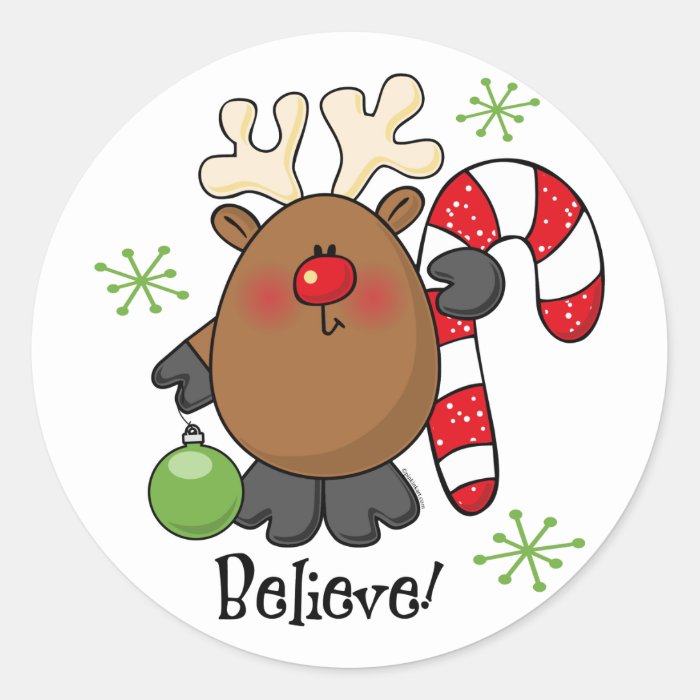 Believe Reindeer Sticker