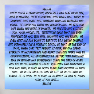 BELIEVE... Religious poster