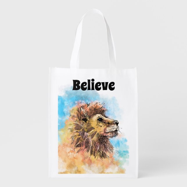 Believe Reusable Grocery Bag (Front)