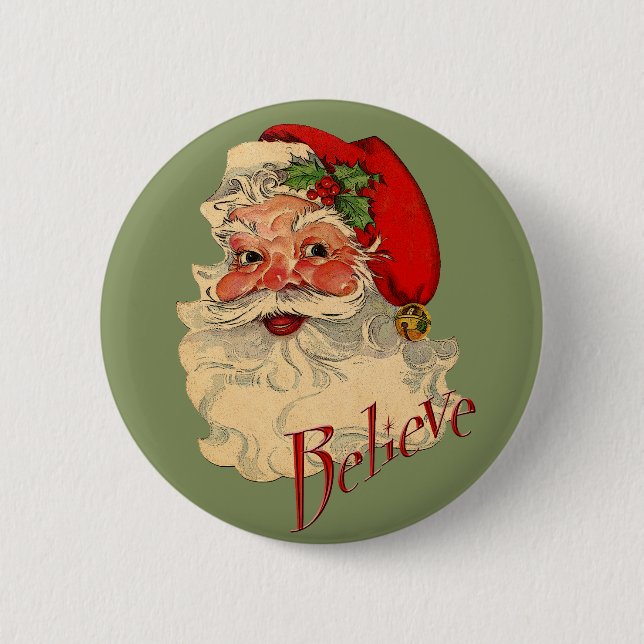 Believe Santa Button (Front)