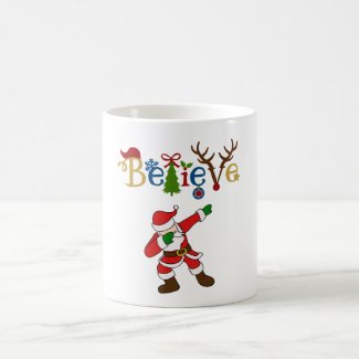 Believe, Santa Striking a Pose Coffee Mug