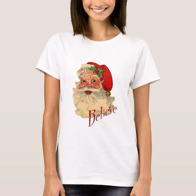 Believe Santa T-Shirt | Zazzle