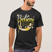 Believe Sarcoma Awareness Butterfly T-Shirt