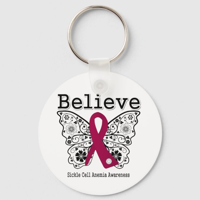 Believe Sickle Cell Anemia Keychain (Front)