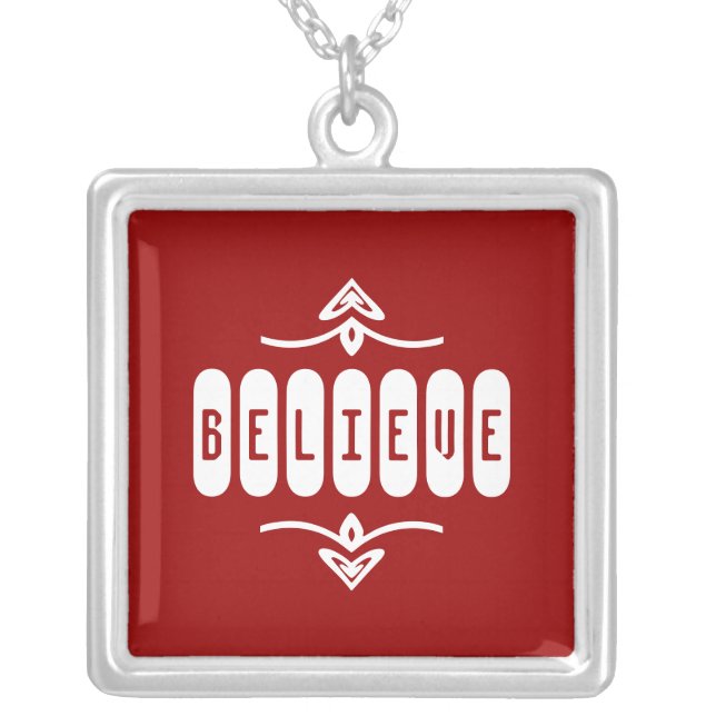 Believe Silver Plated Necklace (Front)