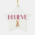 BELIEVE SMA AWARENESS RIBBON ORNAMENT | Zazzle
