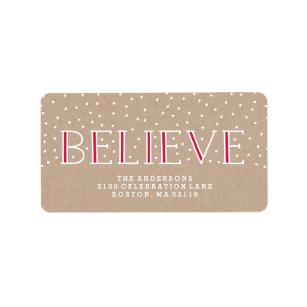 Believe Snowfall | Holiday Address Labels