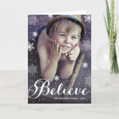 Believe Snowflakes | Folded Holiday Greeting Card | Zazzle