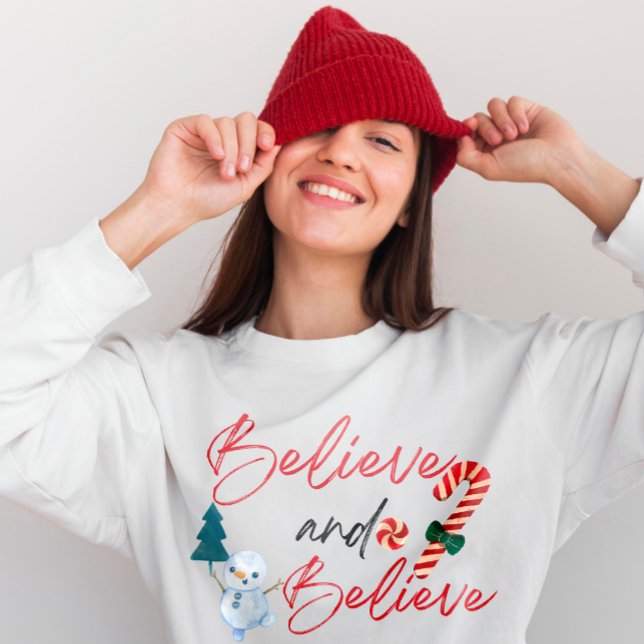 Believe snowmn marry christmas sweatshirt (Creator Uploaded)