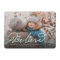 Believe Star Aqua Blue Calligraphy Christmas Photo